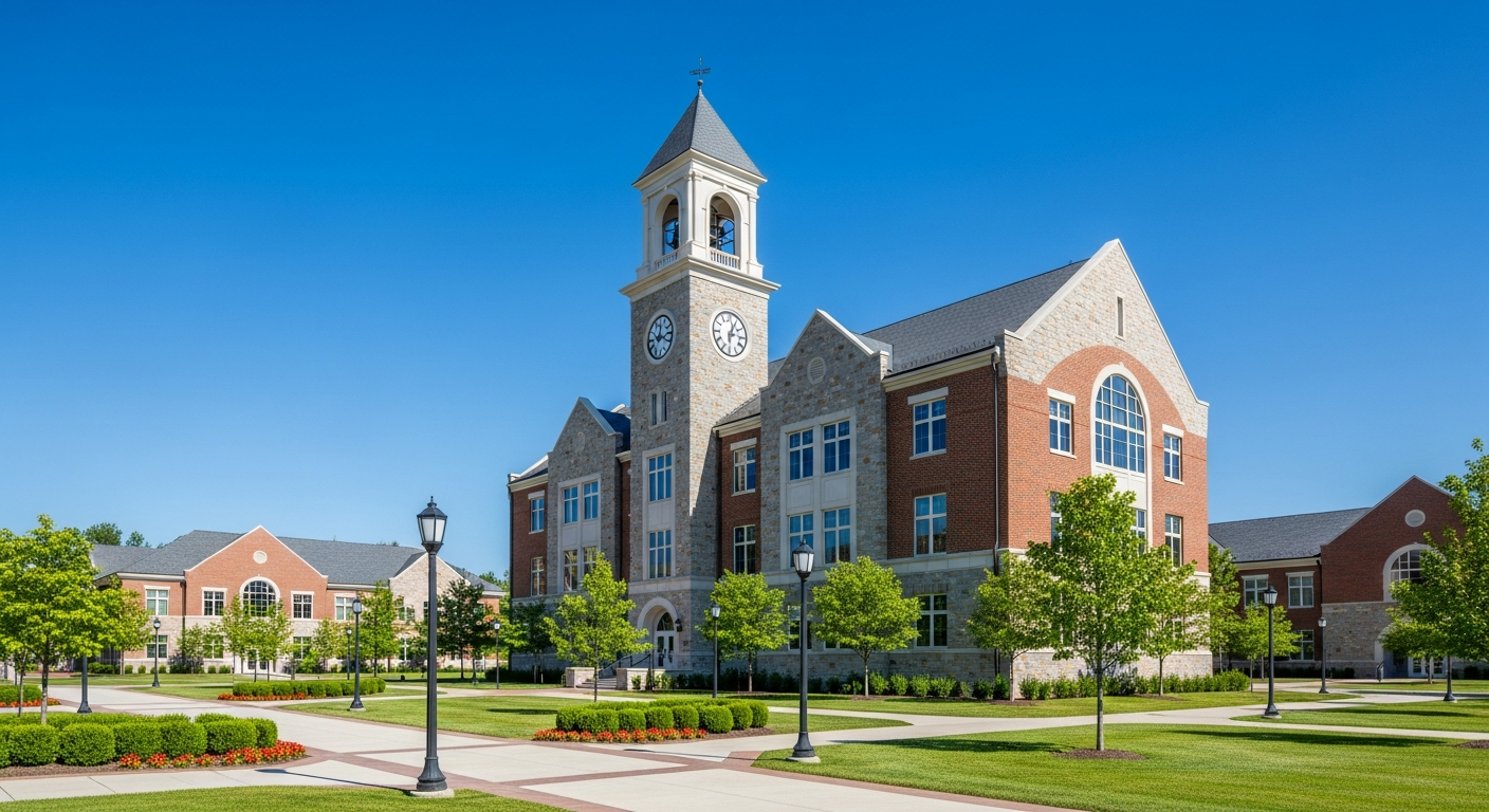 campus bell tower, clock tower, or landmark building
