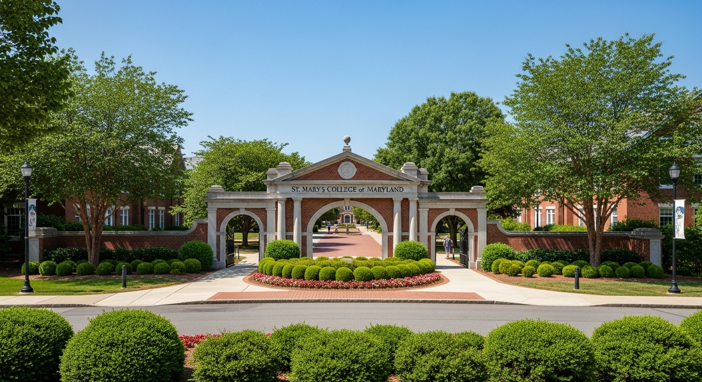 iconic campus entrance gate or sign