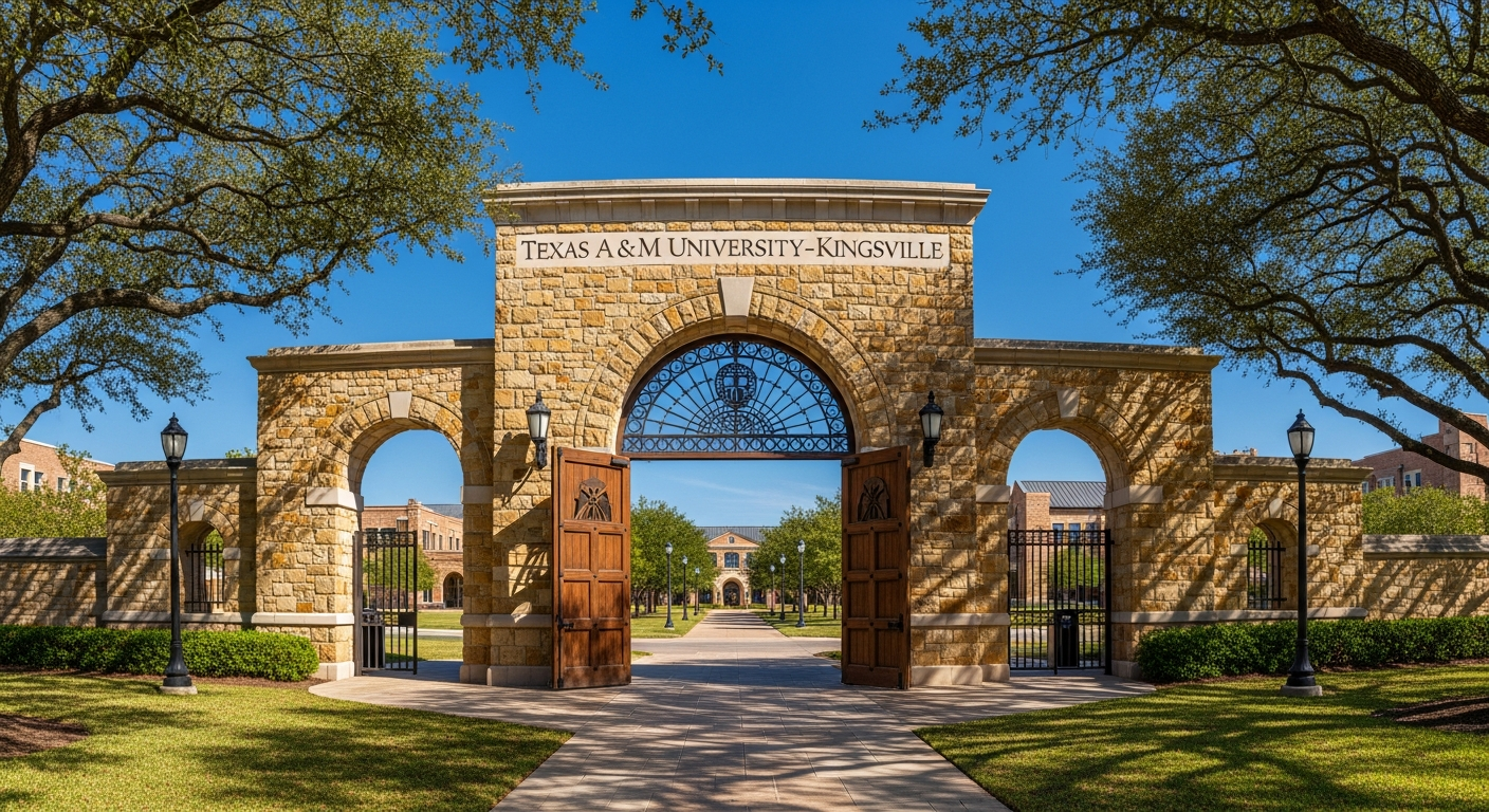 iconic campus entrance gate or sign