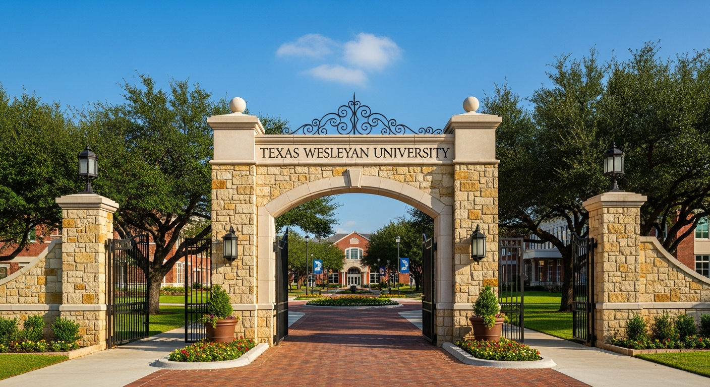 iconic campus entrance gate or sign