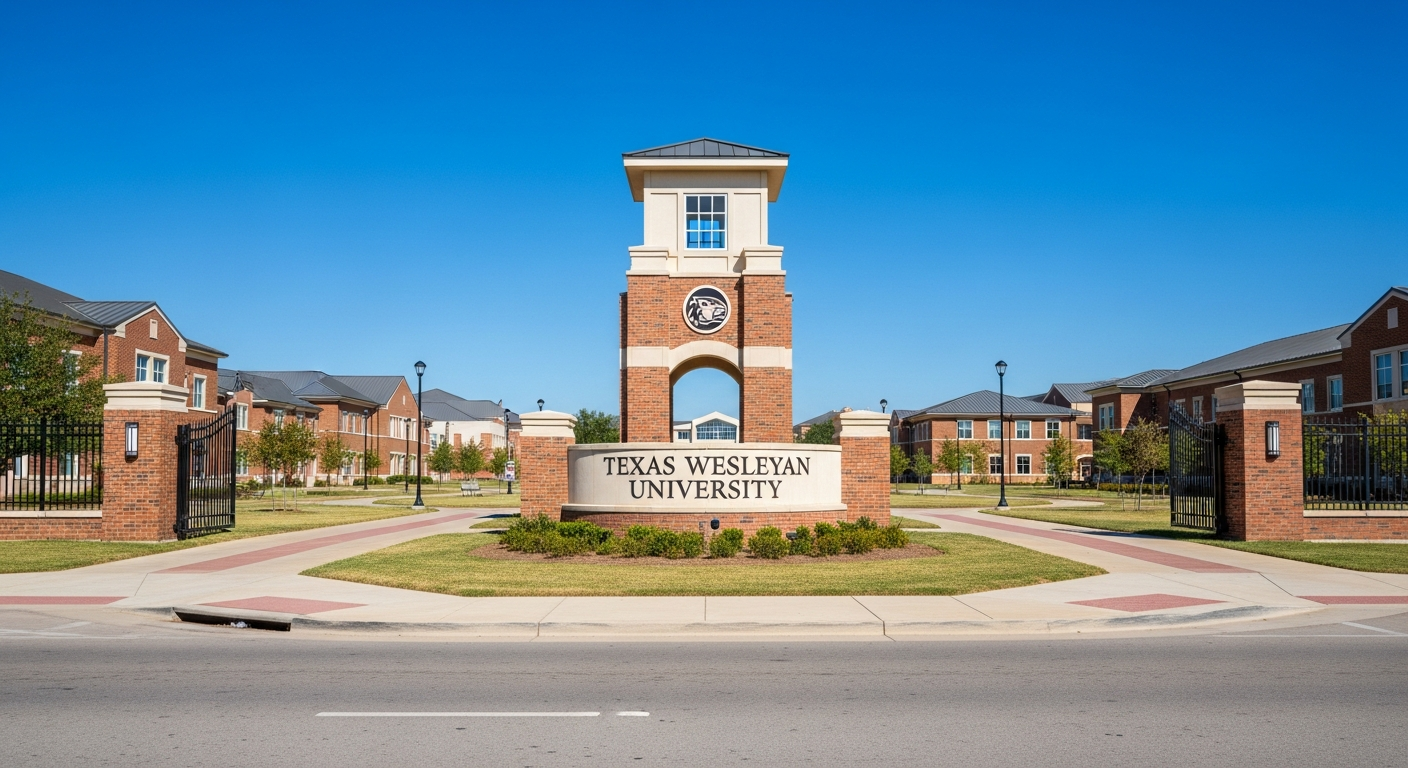 iconic campus entrance gate or sign