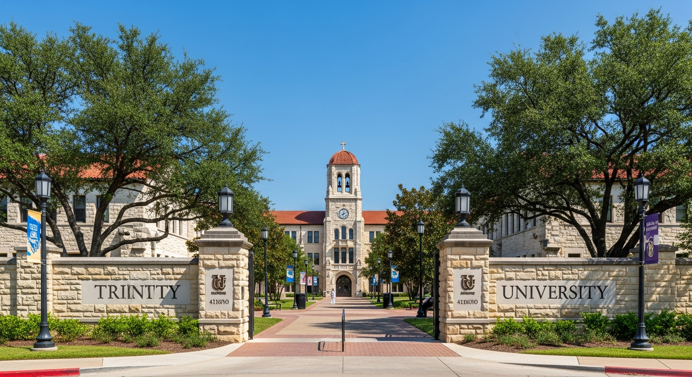 iconic campus entrance gate or sign