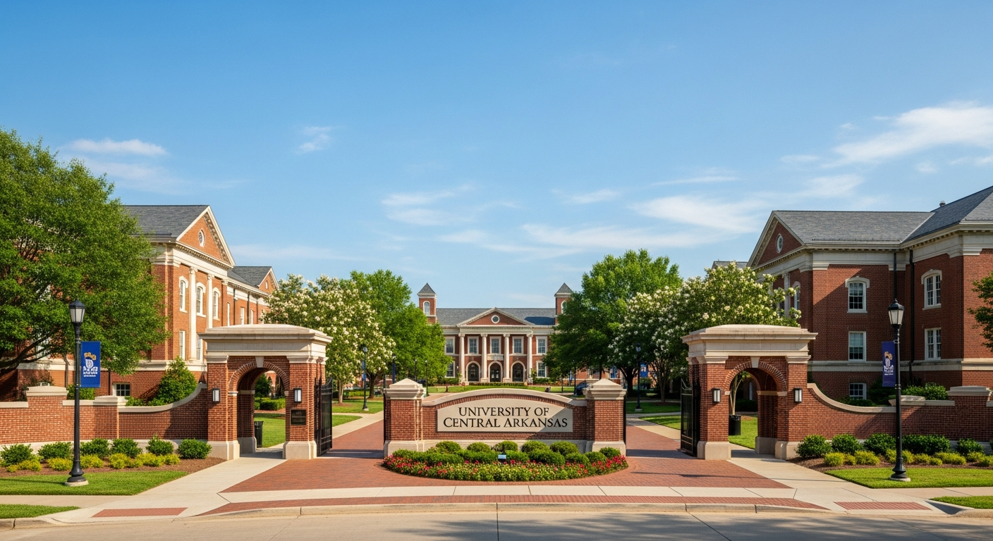 iconic campus entrance gate or sign