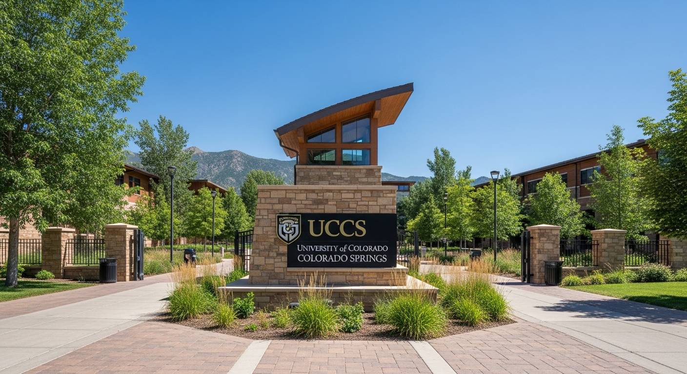 iconic campus entrance gate or sign