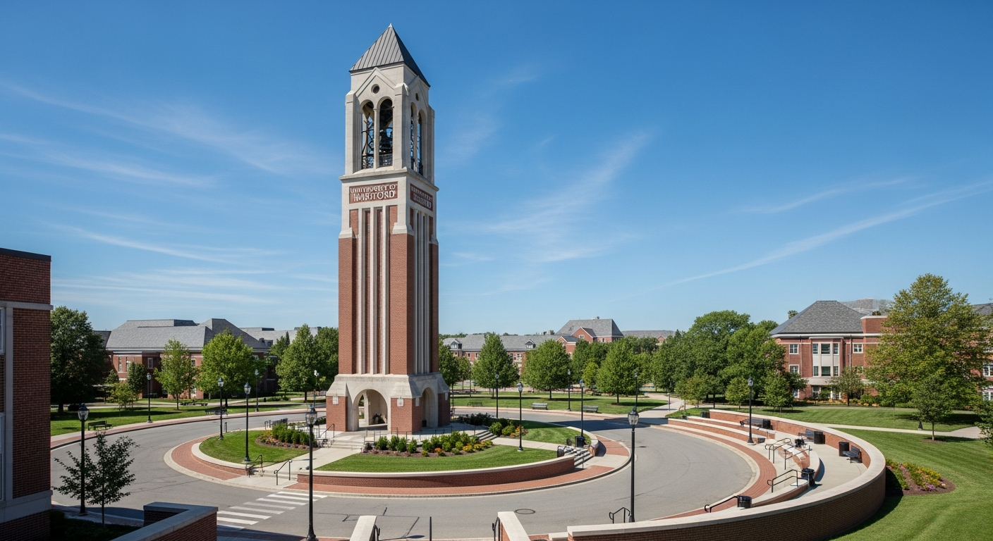 campus bell tower, clock tower, or landmark building