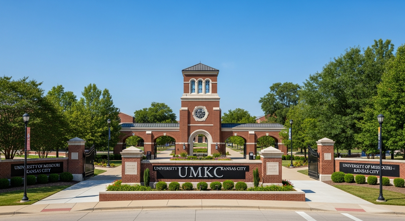 iconic campus entrance gate or sign