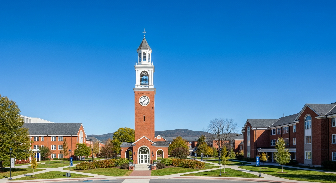 campus bell tower, clock tower, or landmark building