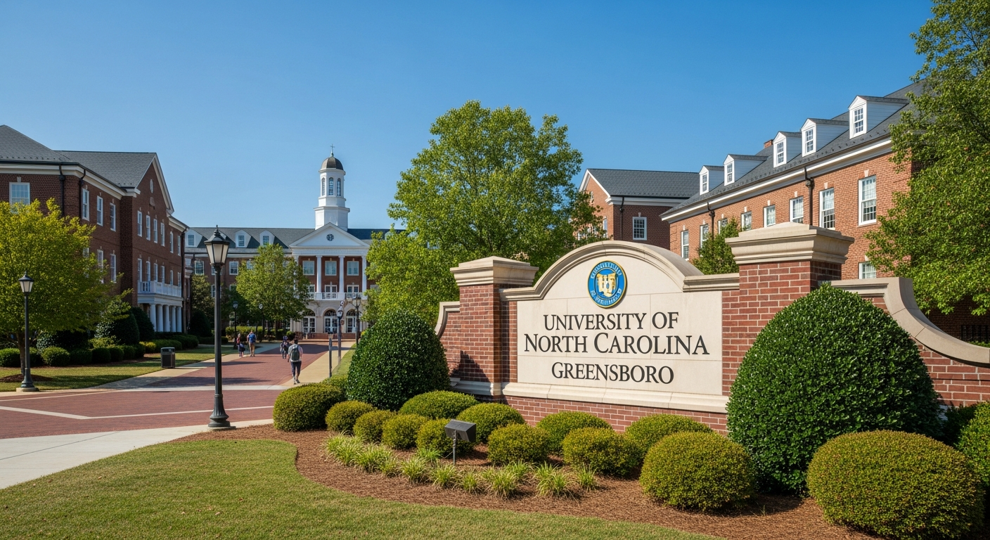 iconic campus entrance gate or sign