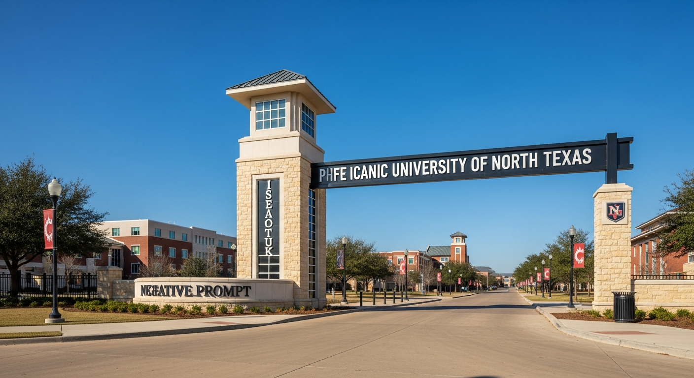 iconic campus entrance gate or sign