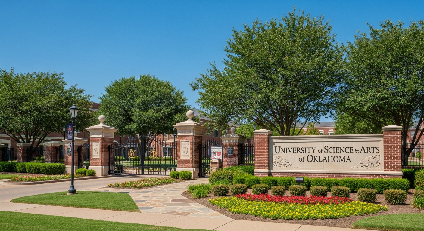 iconic campus entrance gate or sign