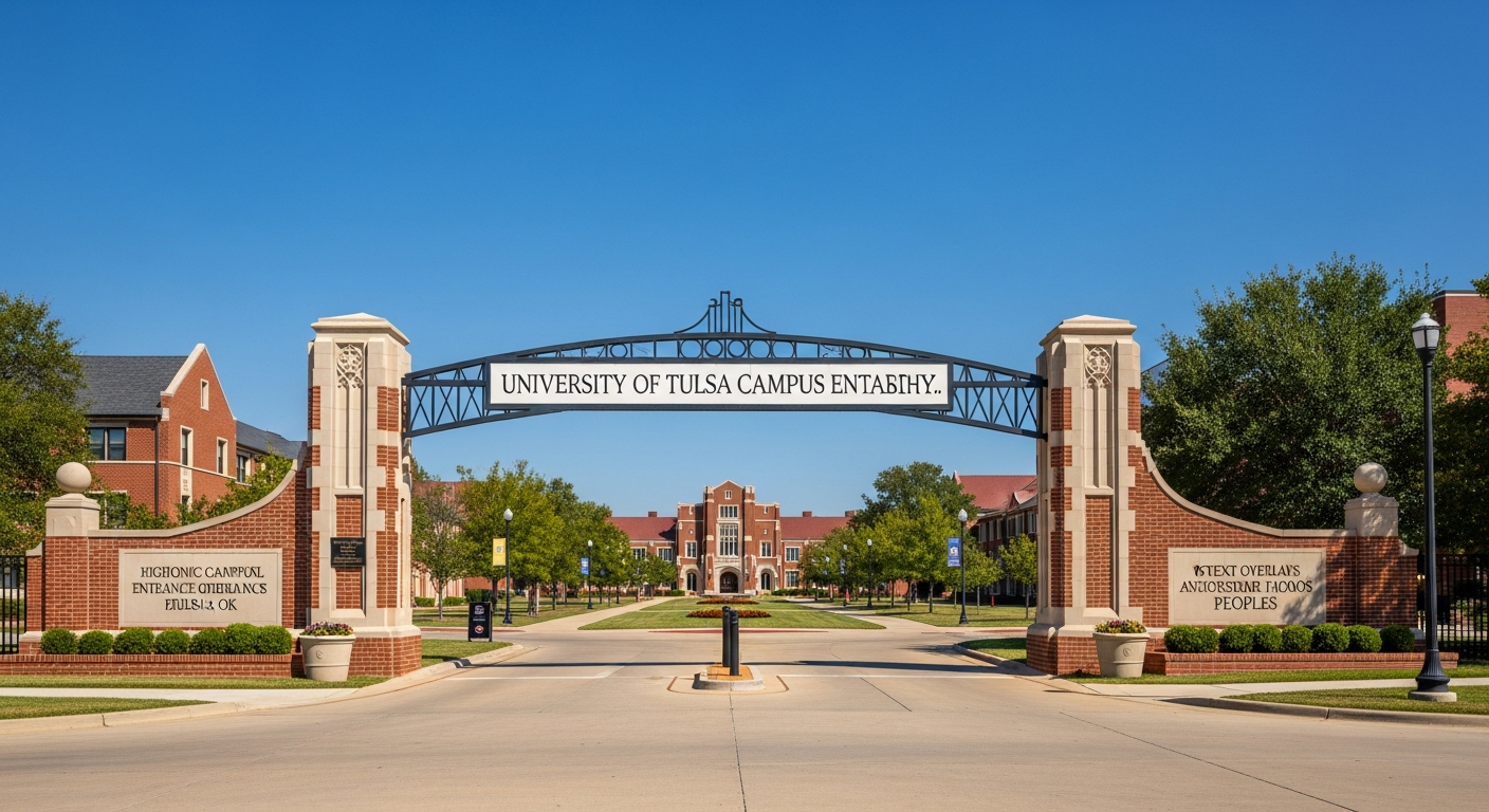 iconic campus entrance gate or sign