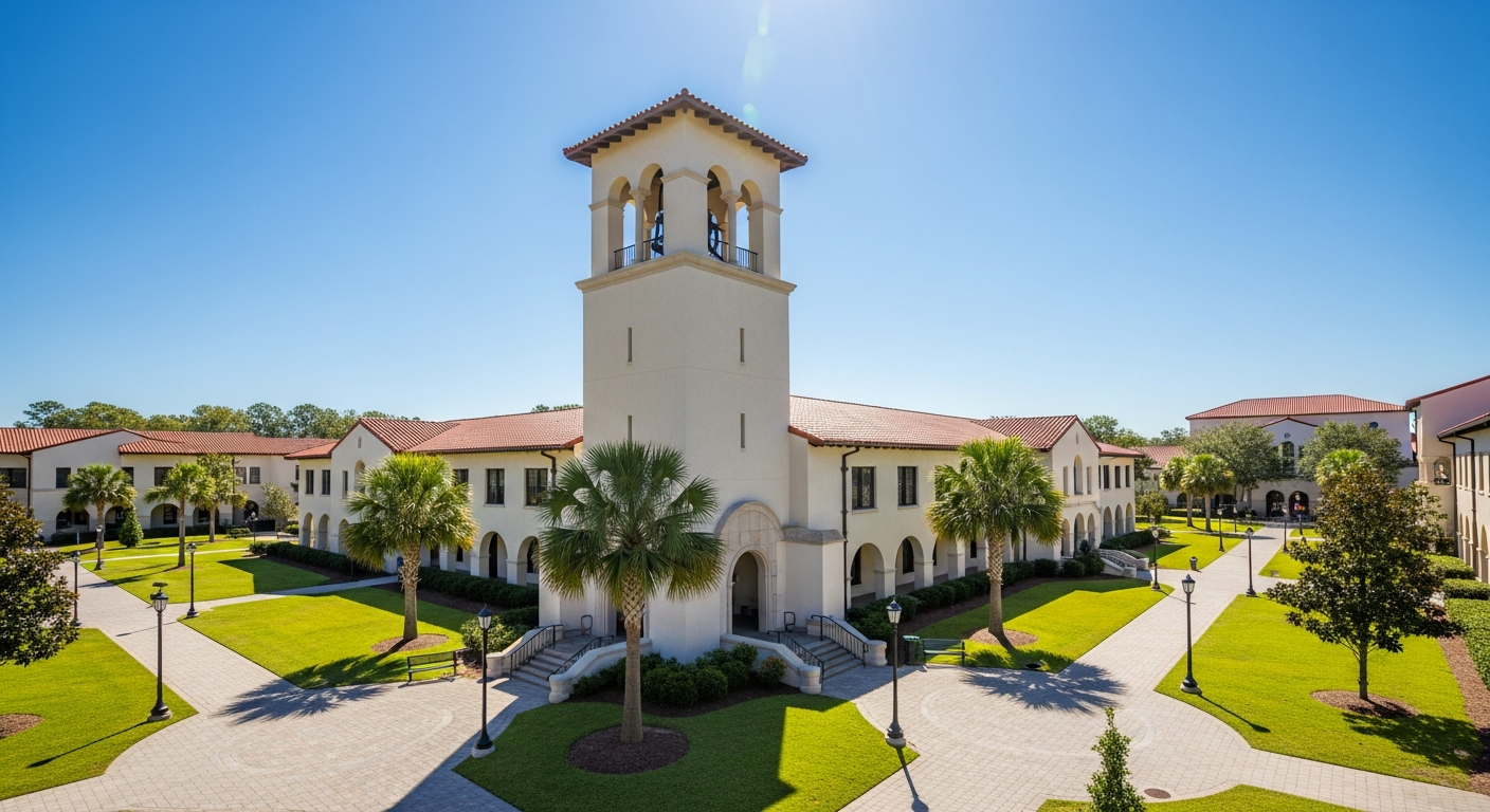 campus bell tower, clock tower, or landmark building