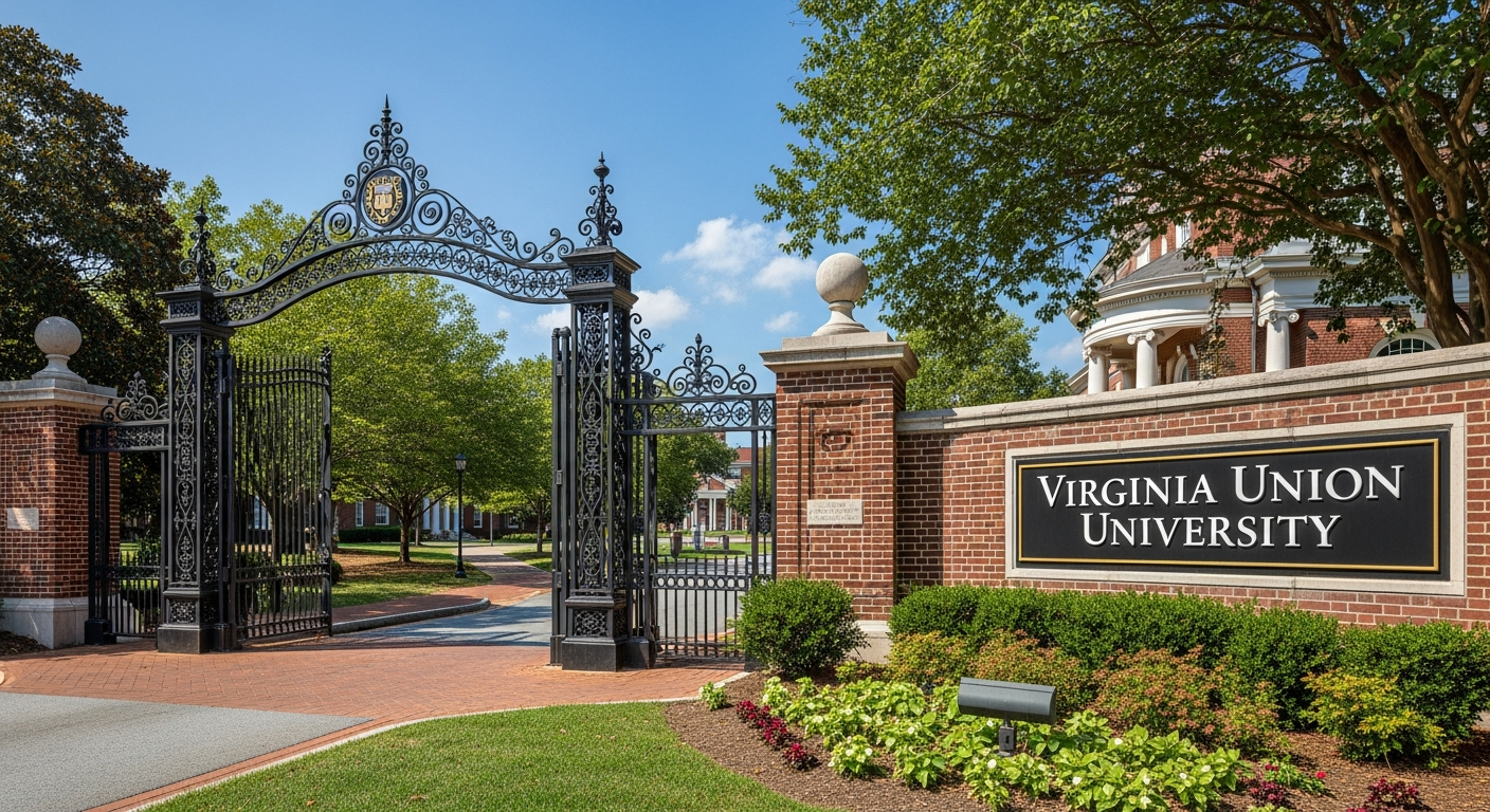 iconic campus entrance gate or sign