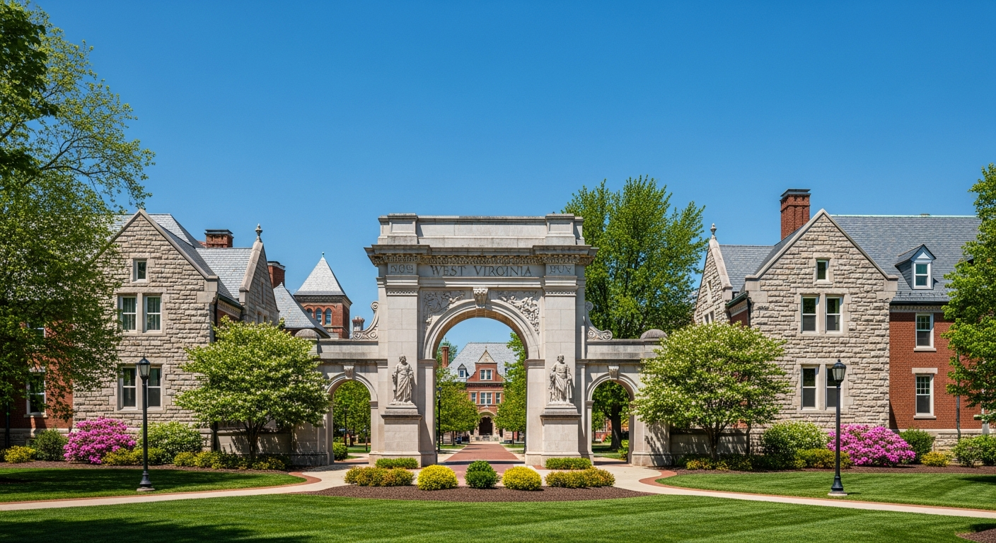 iconic campus entrance gate or sign