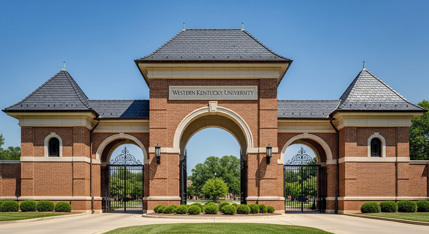 iconic campus entrance gate or sign