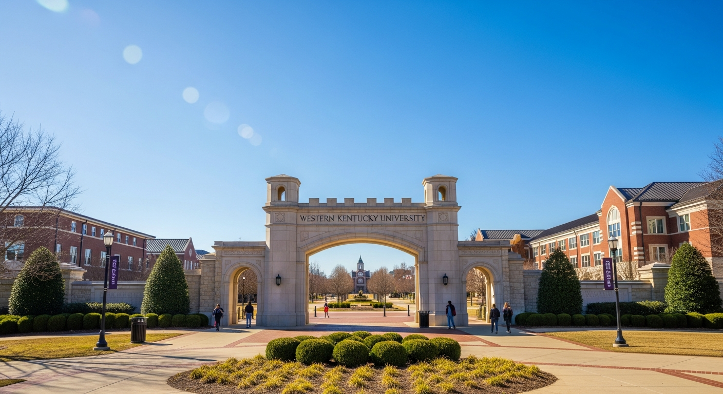 iconic campus entrance gate or sign
