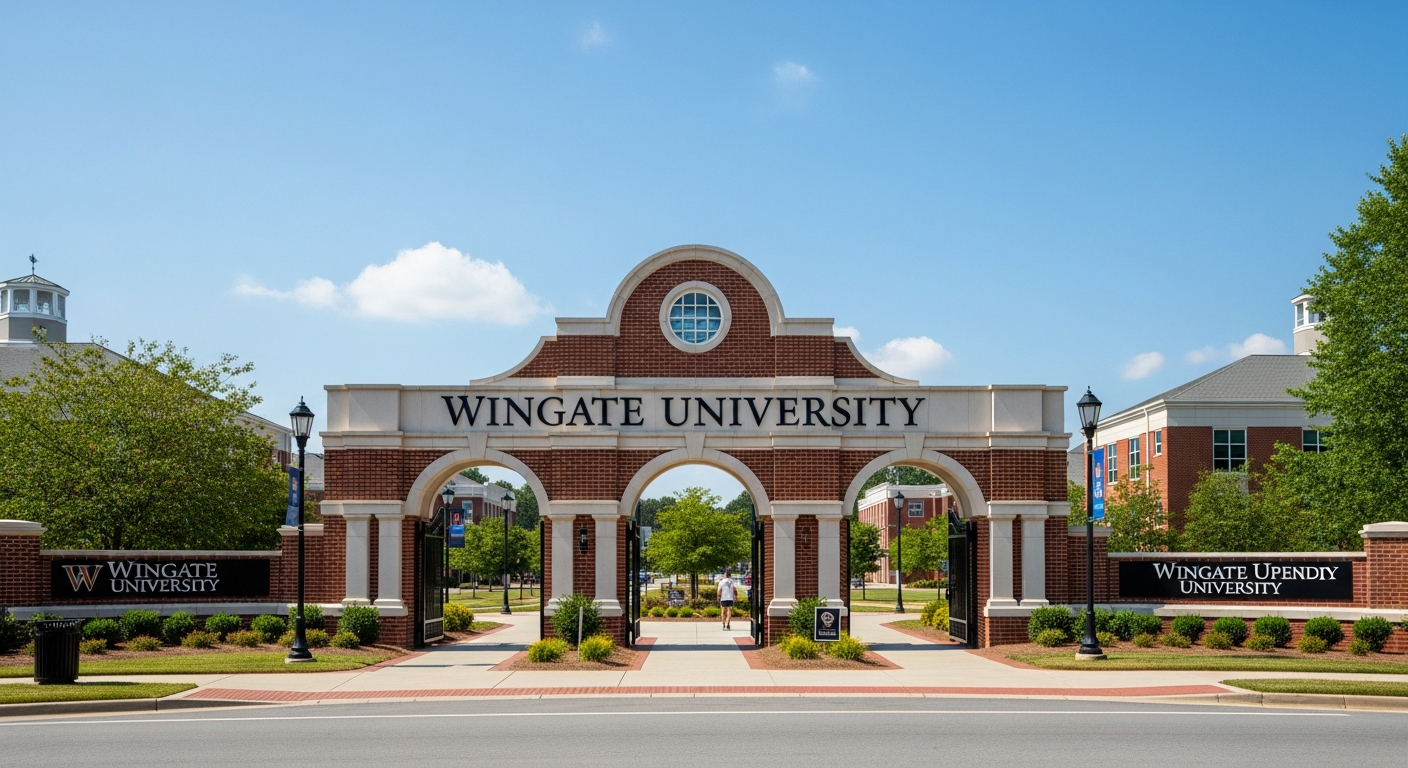 iconic campus entrance gate or sign