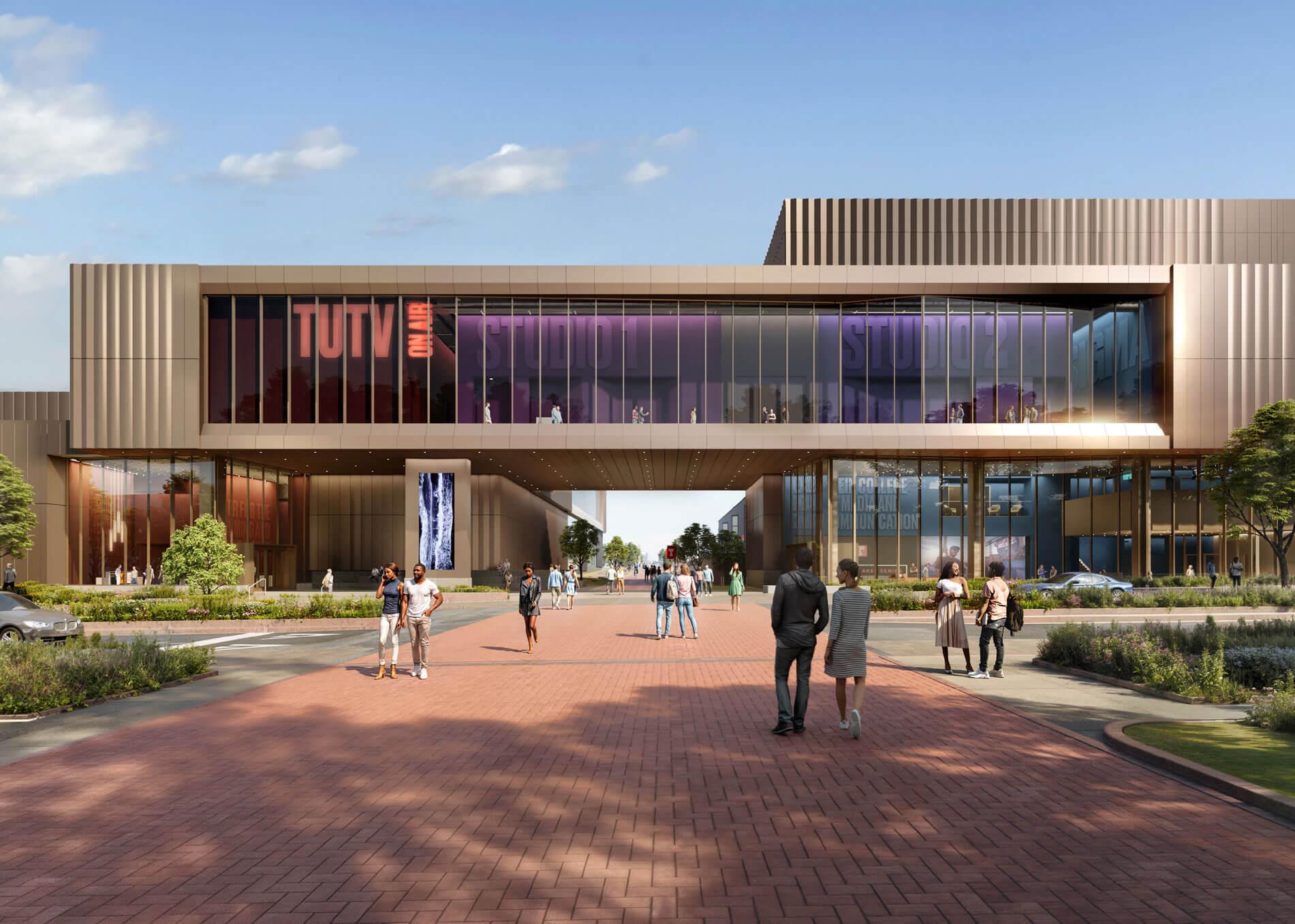 SOM-designed building at Temple University breaks ground