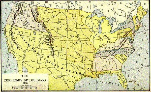 1790 Map of the Louisiana Territory