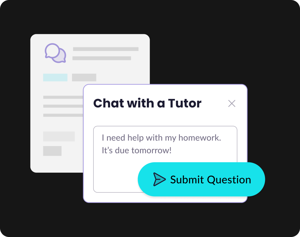 User interface of a chat feature